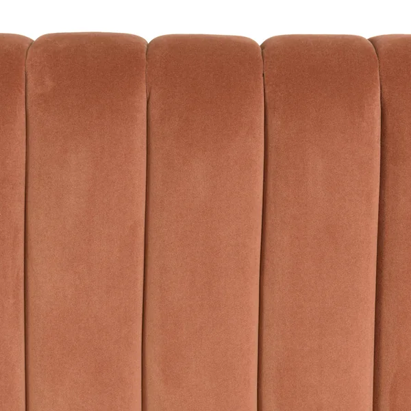 Tête de lit rembourrée pour lits 160/180cm velours orange RIVANA
