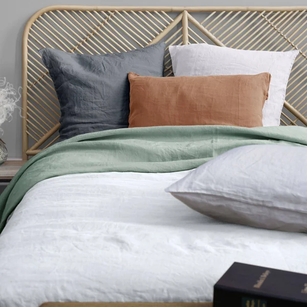 VIVARAISE Housse de couette chanvre Kala - Blanc - 240 x 220 cm