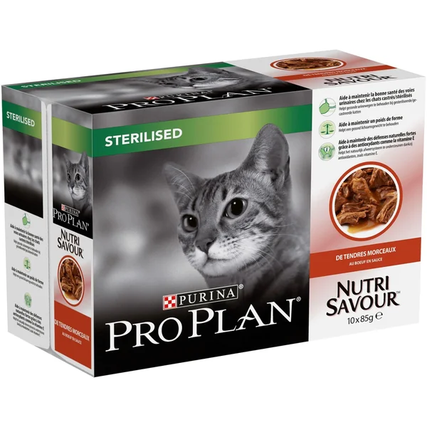 Émince pour chat stérilisé multi-pack en sauce 10x85g
