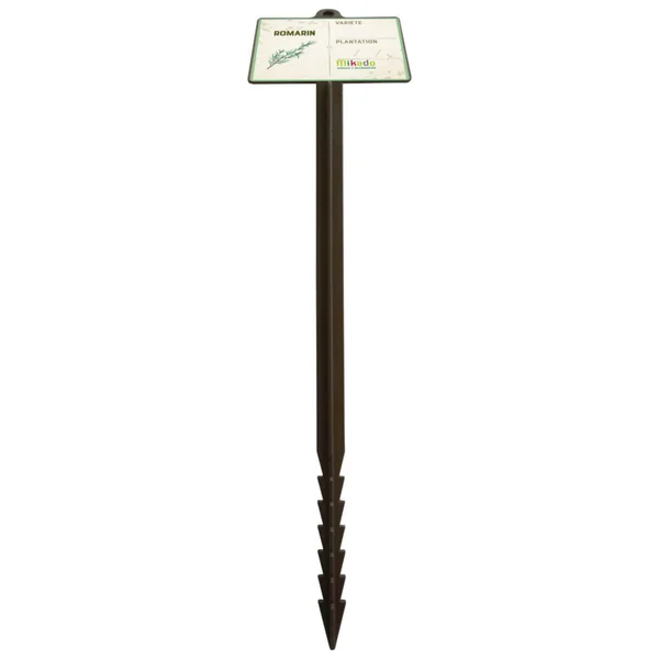 Étiquette à planter jalons de jardin romarin coloris marron - 45 cm
